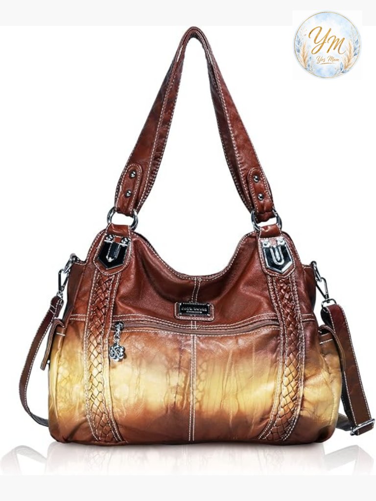 Soft Pu Leather Hobo Tote Shoulder Crossbody Bag Large Purse Handbag